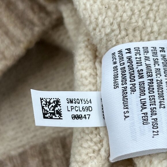 American Eagle Sweater Mens Small Brown Cream Stripe Knit Pullover Casual Y2K - Picture 9 of 10